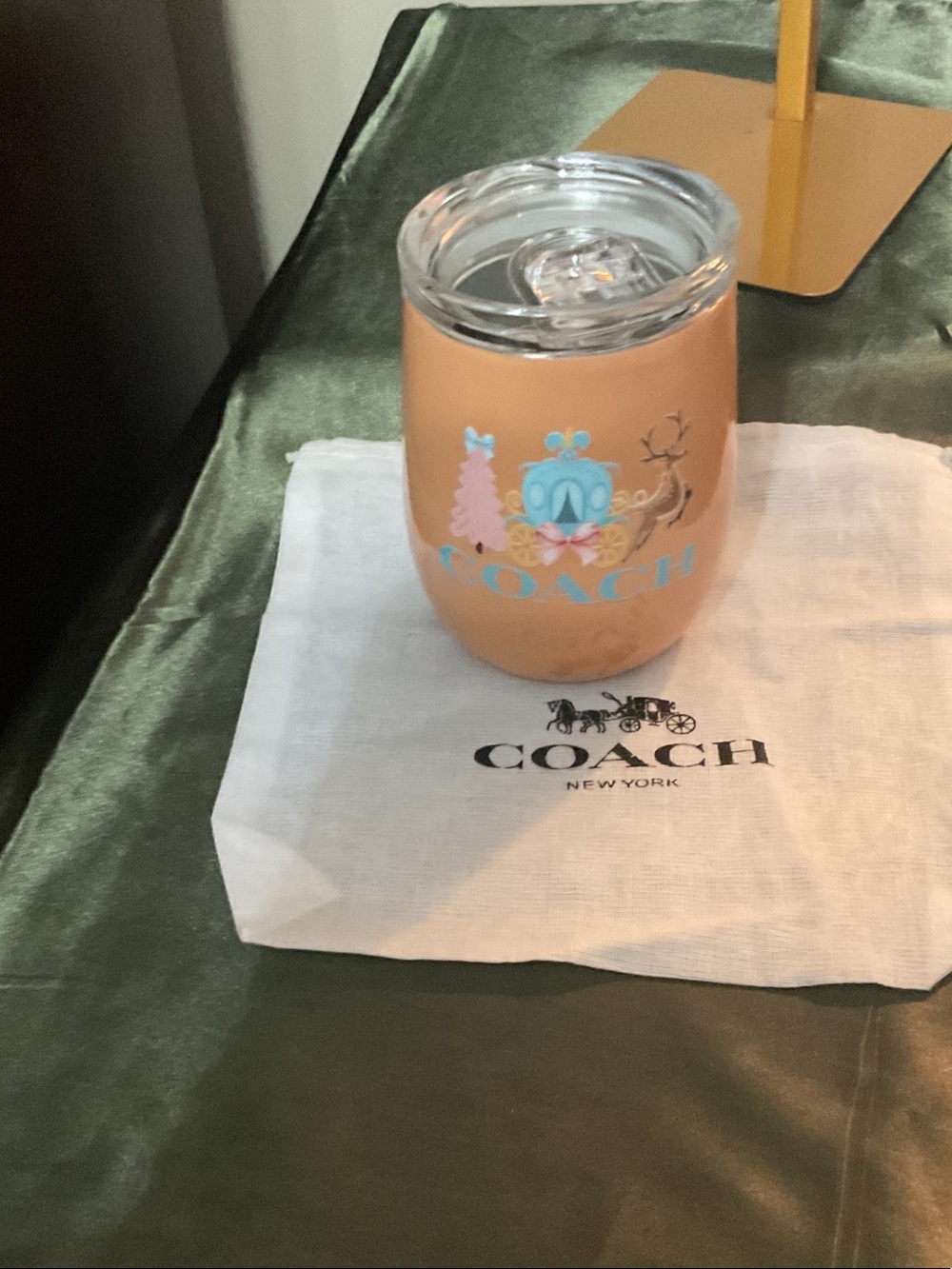 COACH Peach up cycled Travel Tumbler with Lid